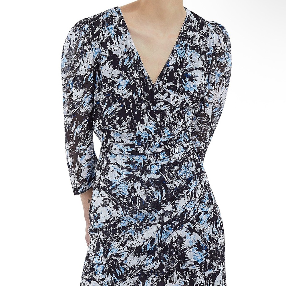 The Kooples Firework Printed Metallic Mini Dress (NWT)
